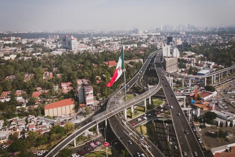 toma superior de la ciudad de mexico